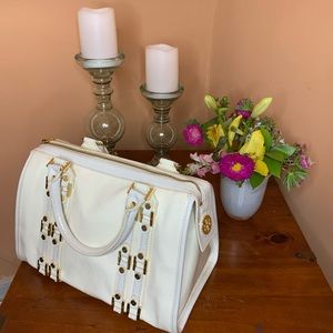 Tory Burch ‘Matthias’ Ivory Patent Leather Tote